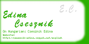 edina csesznik business card